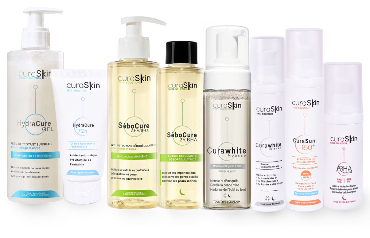 Les produits de CuraSkin skin solution